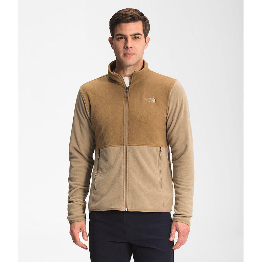 The North Face Tka Glacier Ανδρικα Fleece Full Zip - Καφε (ZUQO13264)
